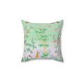 Celadon Orchid Serenade Throw Pillow