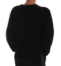 Women's Fairy Tale Crystal Black Cashmere Sweater Clothing