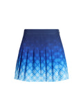 Casablanca Ombré Pleated Silk Skirt — Blue