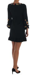 Women's Crystal Green Stretch A-Line Short Dress Rayon