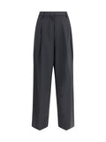 The Latest Pleated Wool-Blend Trousers — Black
