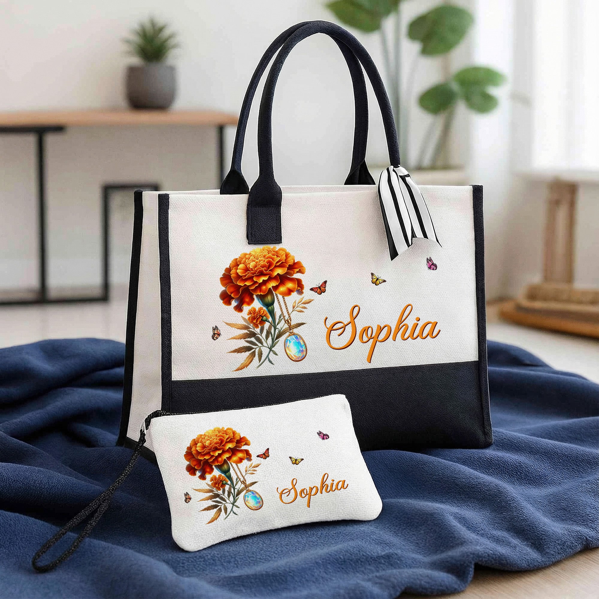 Bolsa de maquillaje portátil con nombre Día de la Madre Regalo de cumpleaños para mujeres Niñas