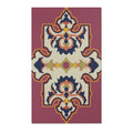 Ornate Medallion Maroon Accent Rug