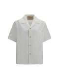 Valentino VLogo Bowling Collar Shirt — White