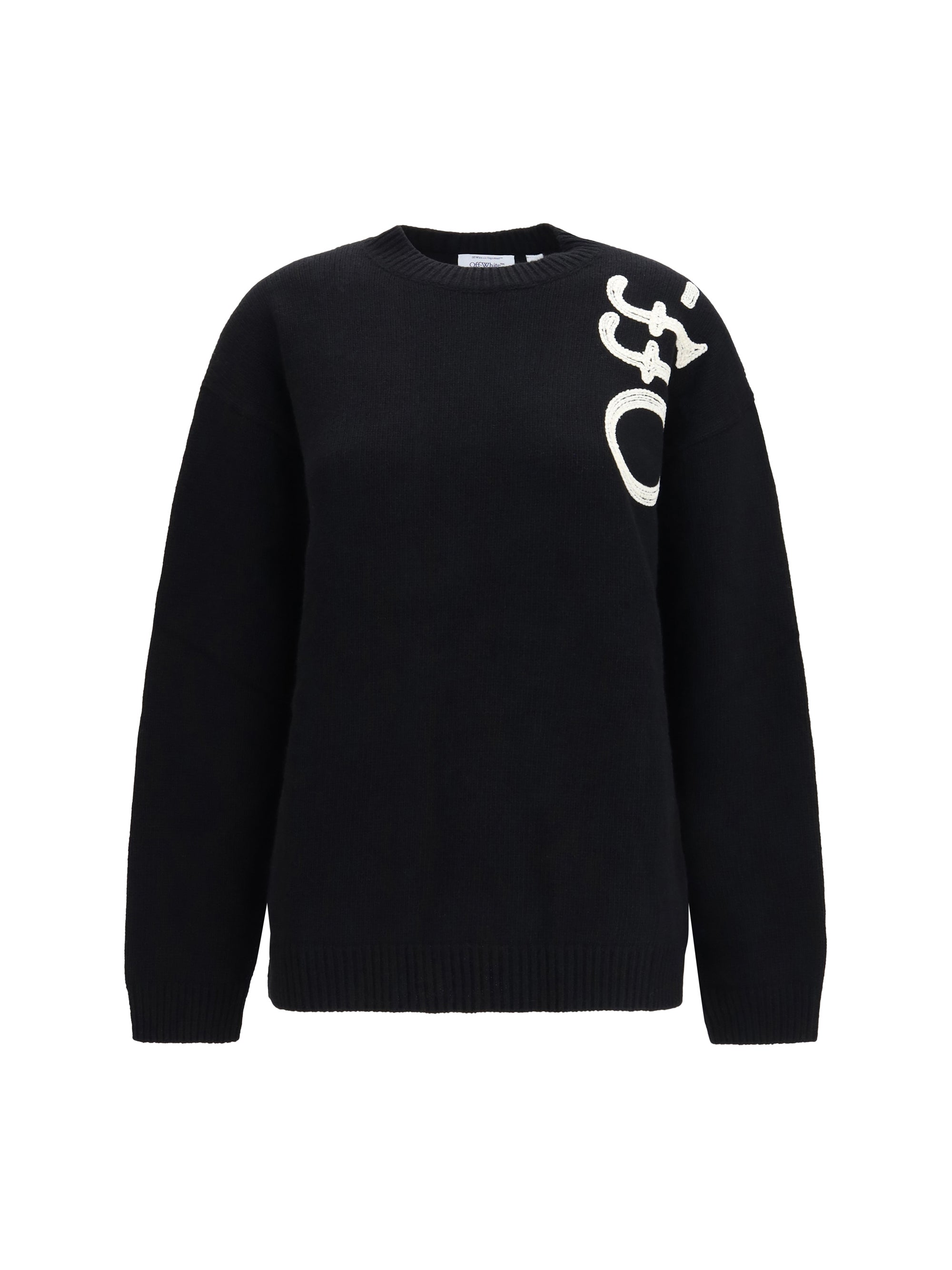Off-White Vertical Bookish Sweater — Black
