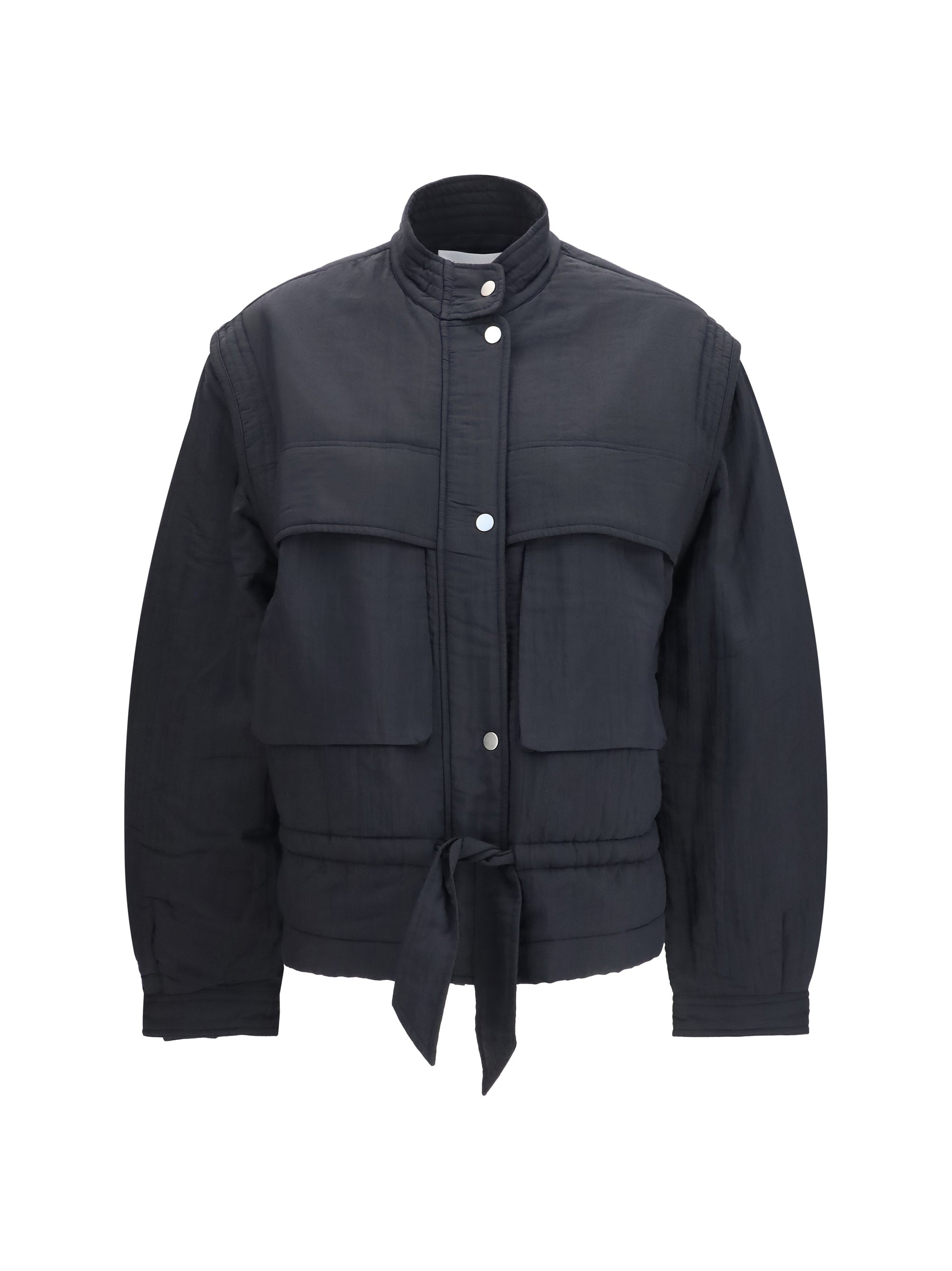 Marant Etoile Quilted Modal Blend Jacket — Black