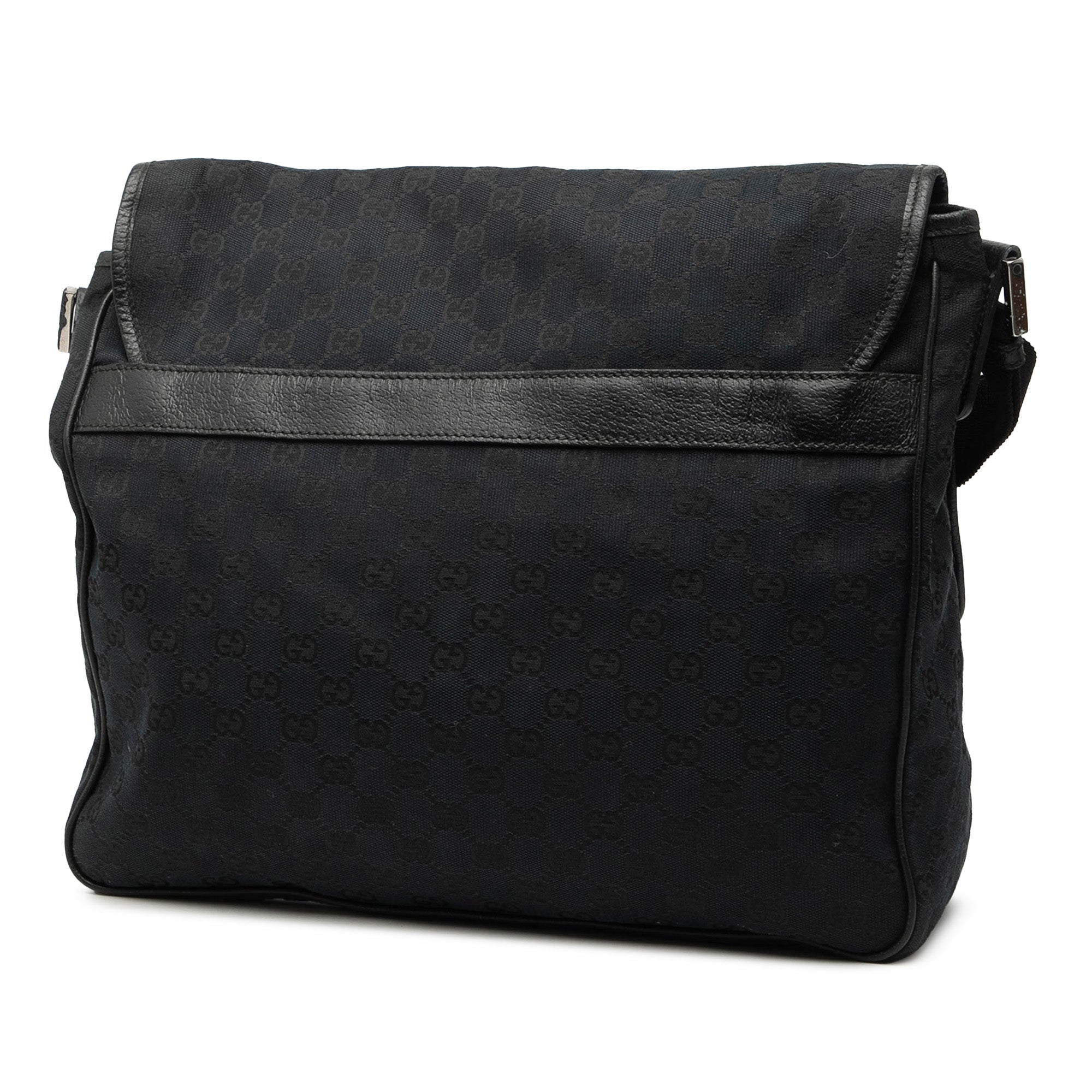GG Canvas Flap Messenger Bag