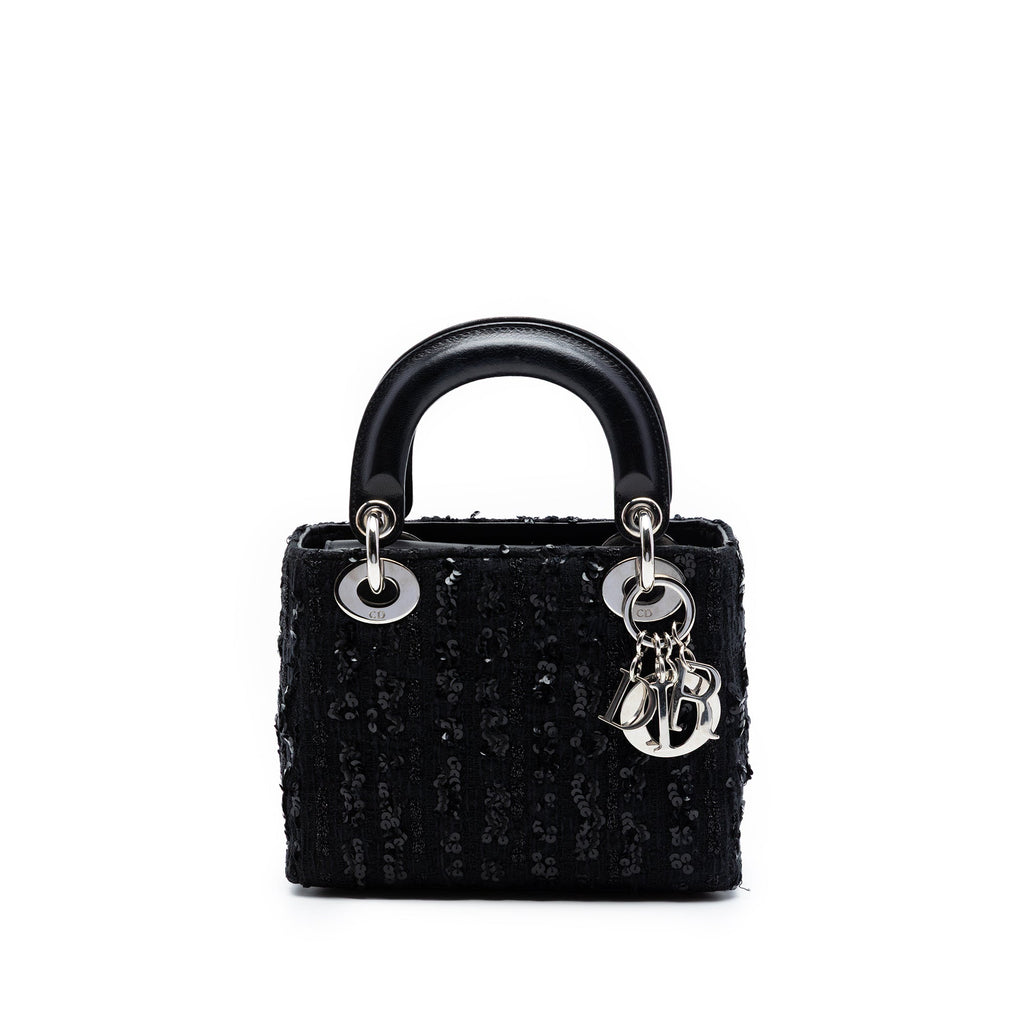 Mini Tweed and Sequin Embellished Lady Dior