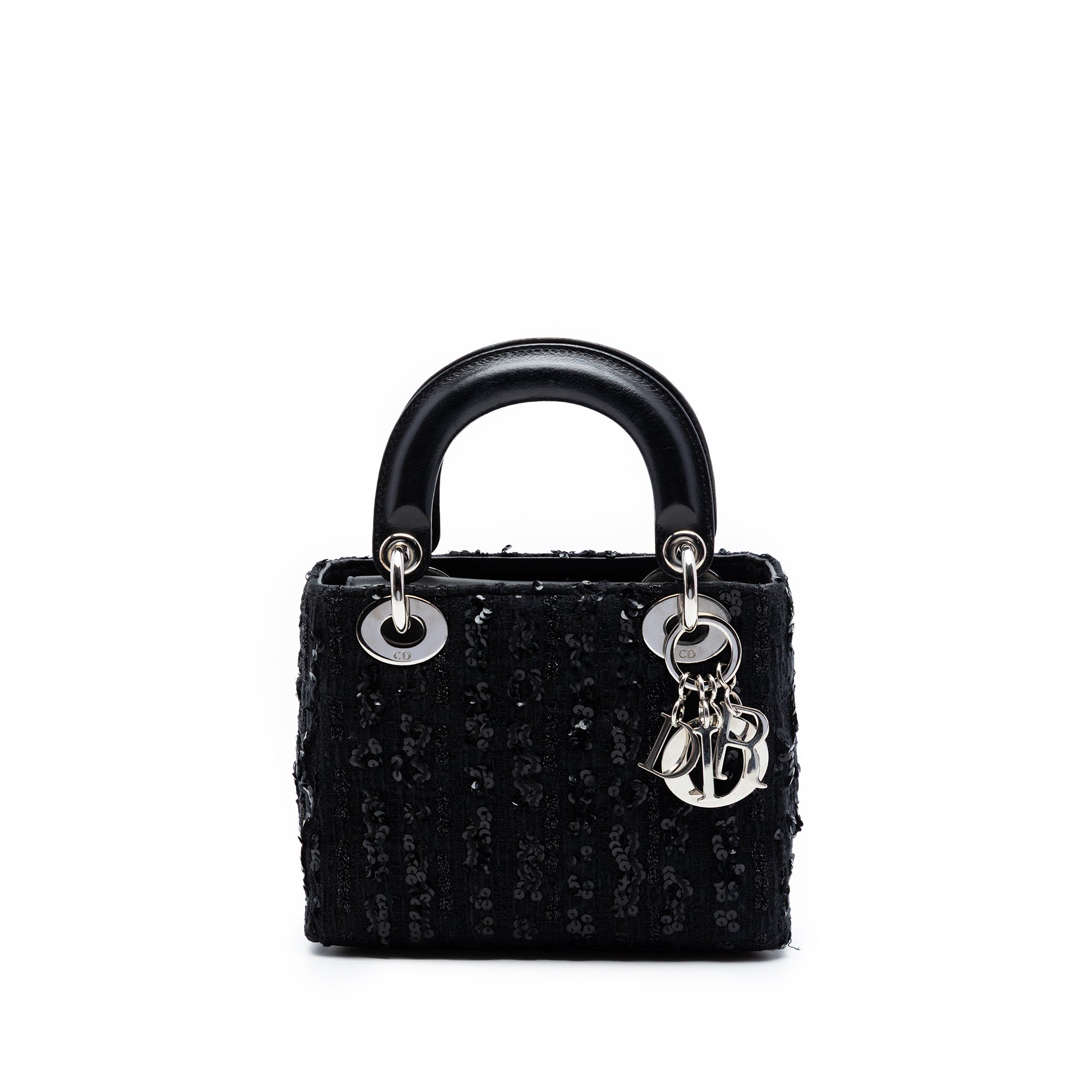 Mini Tweed and Sequin Embellished Lady Dior
