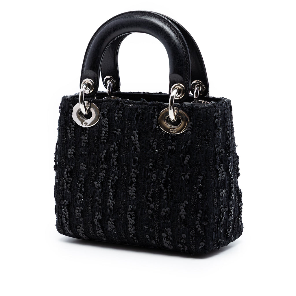 Mini Tweed and Sequin Embellished Lady Dior