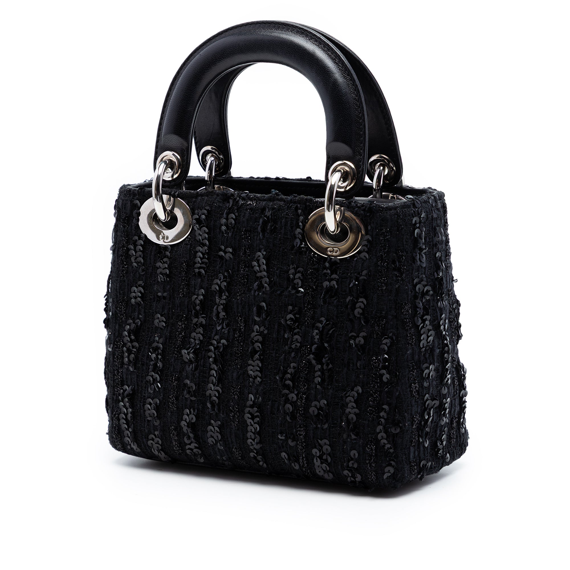 Mini Tweed and Sequin Embellished Lady Dior