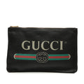 Leather Logo Clutch