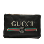 Leather Logo Clutch