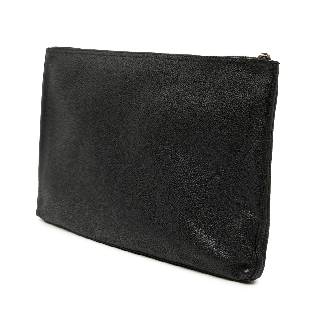Leather Logo Clutch