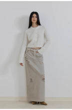 Relaxation Notes High-Proportion Mohair Knit Cardigan Women's Loose Short Round Neck Sweater Jacket