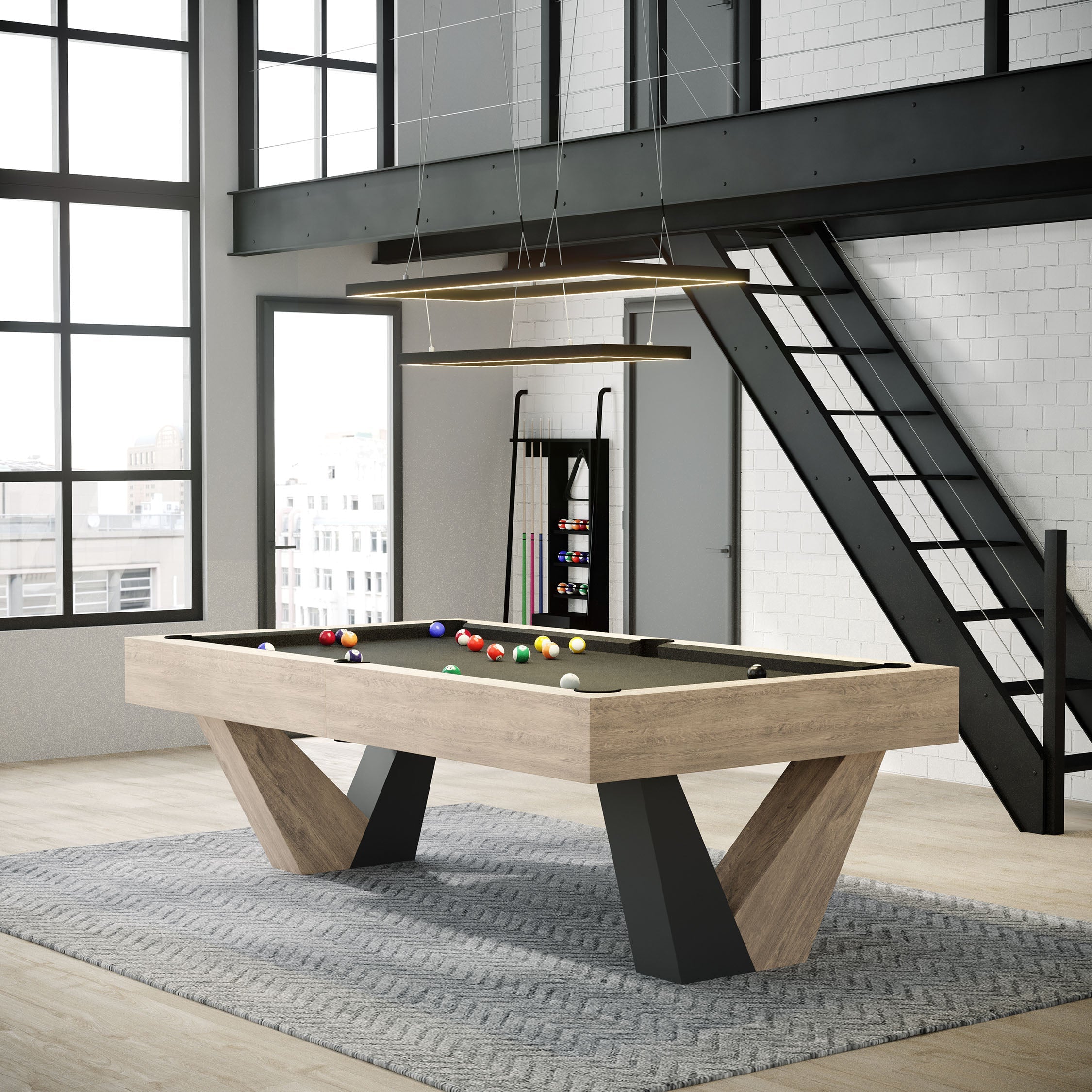 Ram Gameroom 54" LED Double Rectangular Game Table Light Fixture