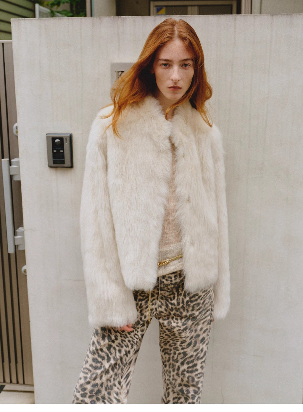 Healing Eros casual stand-up collar short Tuscany sheepskin fur coat winter