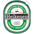 Heikenen Beer Bottle Single Self Adhesive Label - License and Royalty Free for Film Use By Prop Money Inc.