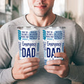 Vaso de burbujas azul personalizado con texto y pajita para el día del padre Regalo de cumpleaños para el abuelo y el padre