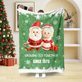 Personalizada Navidad Pareja Envejecer Juntos Manta Suave con Nombre Texto y Año Decoración del Hogar Regalo de Navidad para Pareja
