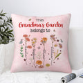 Corazón Personalizado Este Jardín Pertenece A 1-12 Flores De Nacimiento Funda De Almohada Suave Con Nombres Decoración Del Hogar Cumpleaños Día De La Madre Regalo Para Mamá Abuela