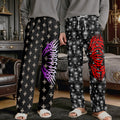 Personalizado Punk Metal Rock Style Pantalones largos de pijama con cordón y nombre Daily Wear Cumpleaños Regalo para Mujeres Hombres
