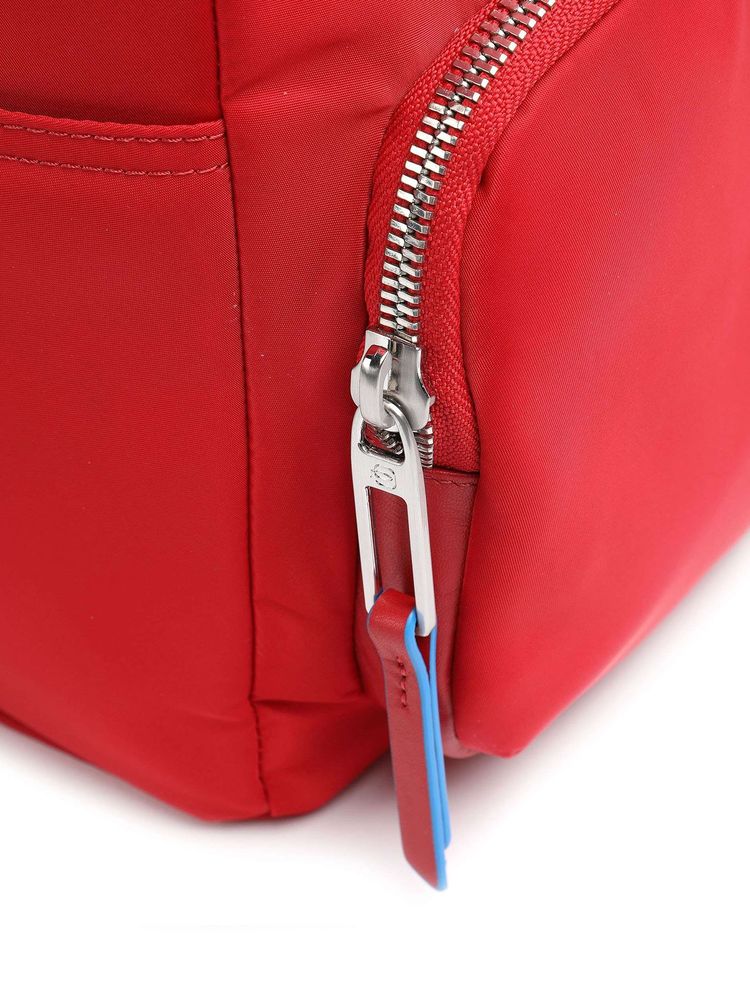 Piquadro Recycled Nylon Backpack — Red