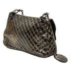 Metallic Calfskin Intrecciomirage Chain Flap Crossbody
