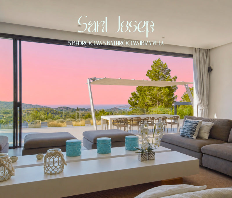 550 m² Modern Open-Plan Private Ibiza Villa Beautifully Furnished near Sant Josep Village