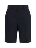Gucci Tailored Wool Bermuda Shorts — Navy