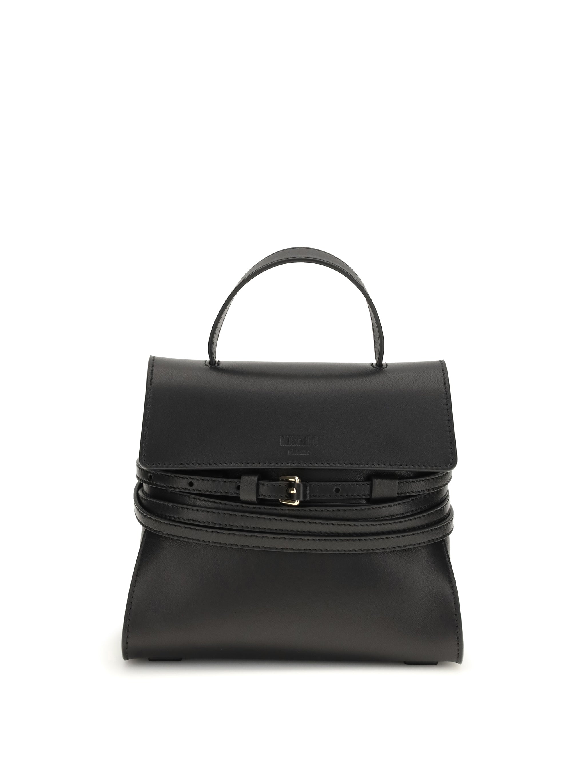 Moschino Top Handle Bag — Black