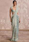 Sapphire Sari Set By KYNAH, Luxury Indian Fashion & Bridal Wear