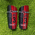 Espinilleras duraderas personalizadas con el nombre y el logotipo del equipo Regalo de cumpleaños para los amantes del fútbol
