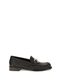 Ferragamo Gancini Logo Calf Leather Loafer — Black