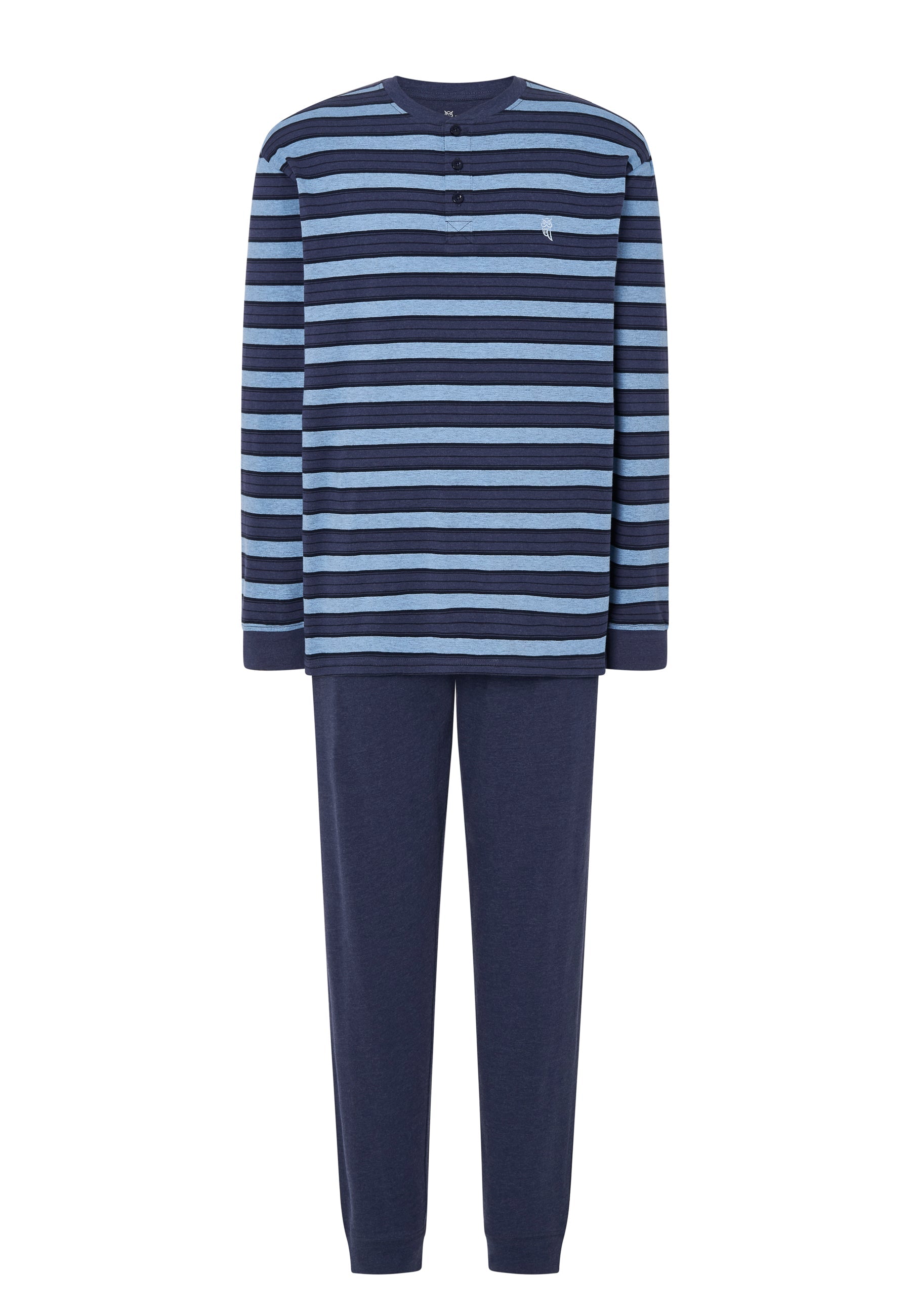 Pijama Hombre Largo Tapeta Algodón Punto Rayas - Marino 5583_39