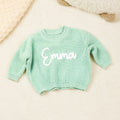 Personalizado Multicolor Suave suéter caliente con el nombre de desgaste diario Cumpleaños Regalo de Navidad para niños pequeños Niños