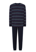 Pijama Hombre Largo Tapeta Algodón Punto Rayas - Marino 5585_39