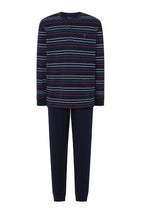 Pijama Hombre Largo Tapeta Algodón Punto Rayas - Marino 5585_39