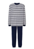 Pijama Hombre Largo Tapeta Algodón Punto Rayas - Gris 5590_20