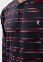 Pijama Hombre Largo Tapeta Algodón Punto Rayas - Azul 5592_39
