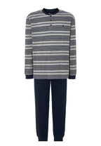 Pijama Hombre Largo Tapeta Algodón Punto Rayas - Gris 5594_20