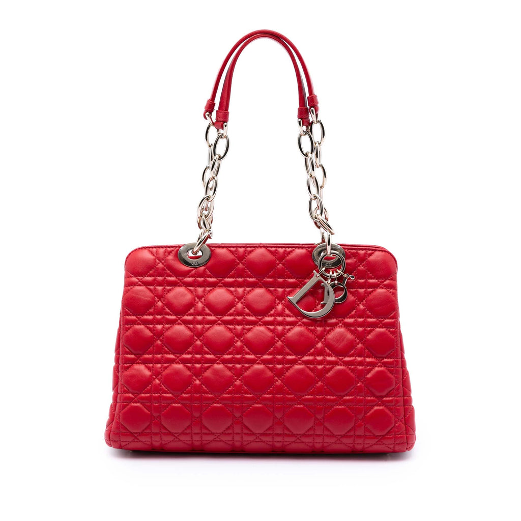 Medium Lambskin Cannage Lady Dior Soft Shopping Tote