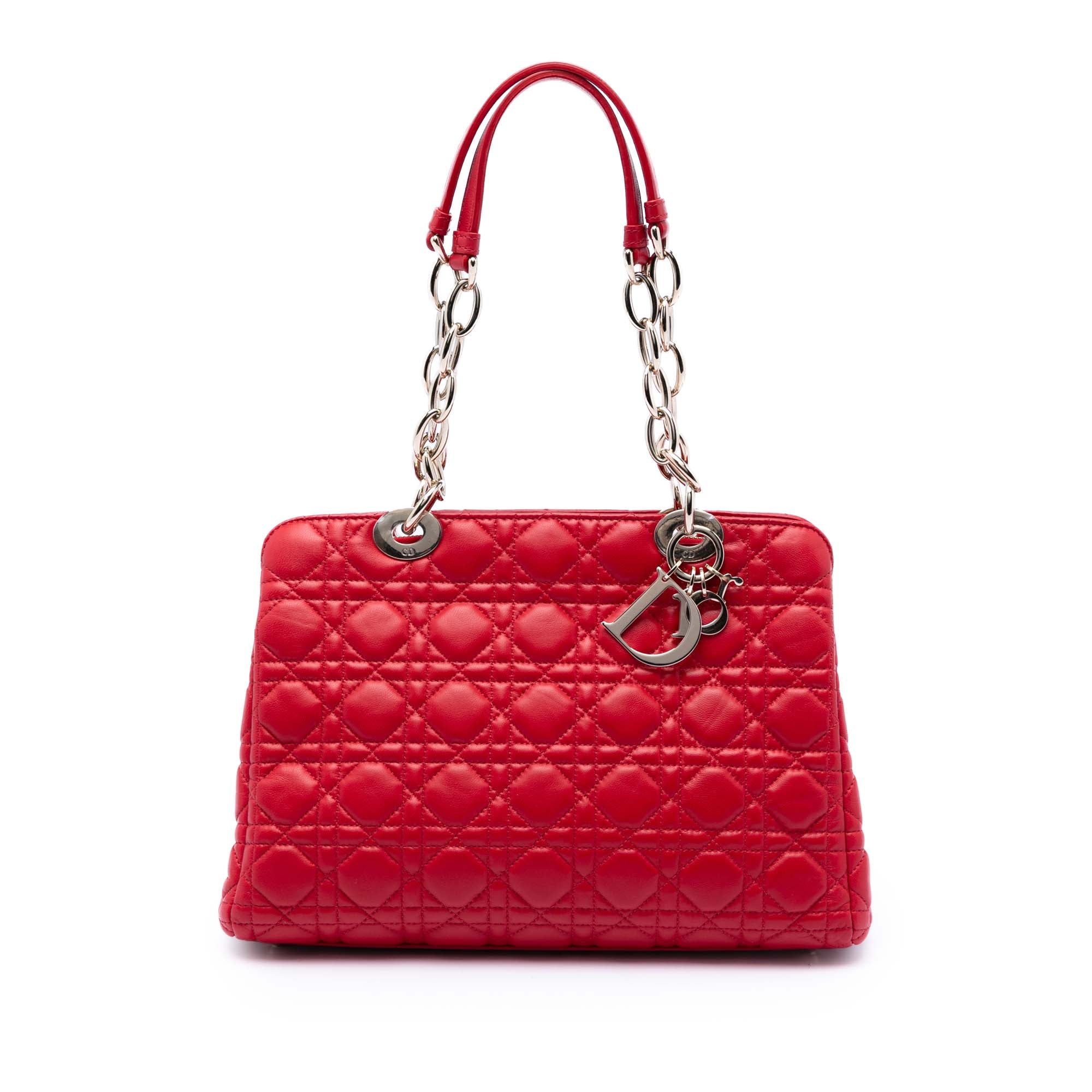 Medium Lambskin Cannage Lady Dior Soft Shopping Tote