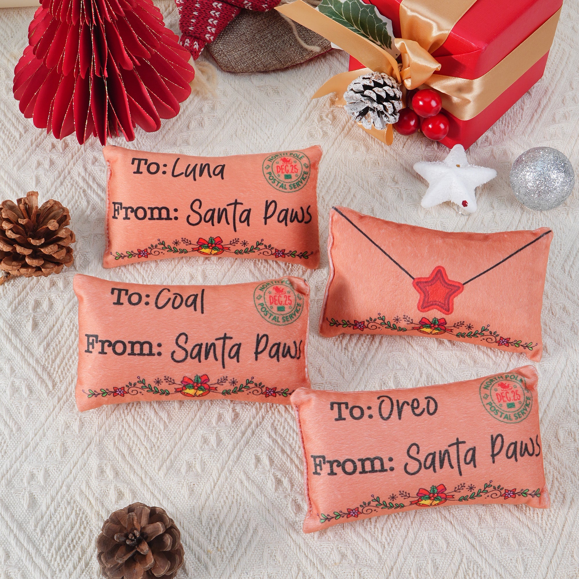 Sobre de Navidad Personalizado Juguete para Gato con Catnip y Nombre Regalo de Fiesta de Navidad para Amante de los Gatos