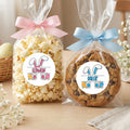 Personalizado lindo conejo de Pascua Orejas impermeable pegatinas con nombre de Pascua Día del Regalo Decoración Fiesta de Favores para los niños