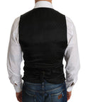 Men's Black Wool Dress Waistcoat