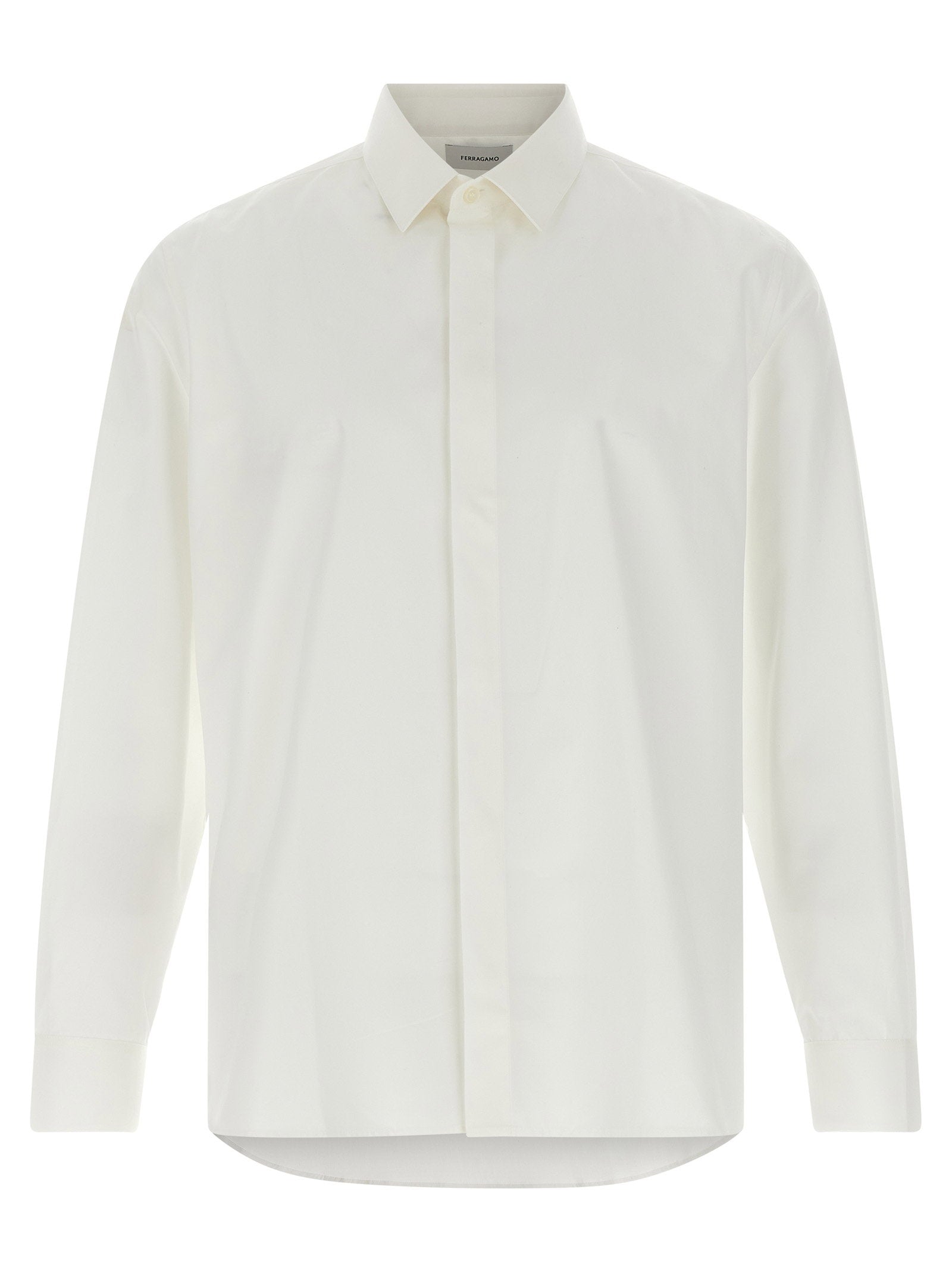 Saint Laurent Cotton Poplin Shirt — Cream
