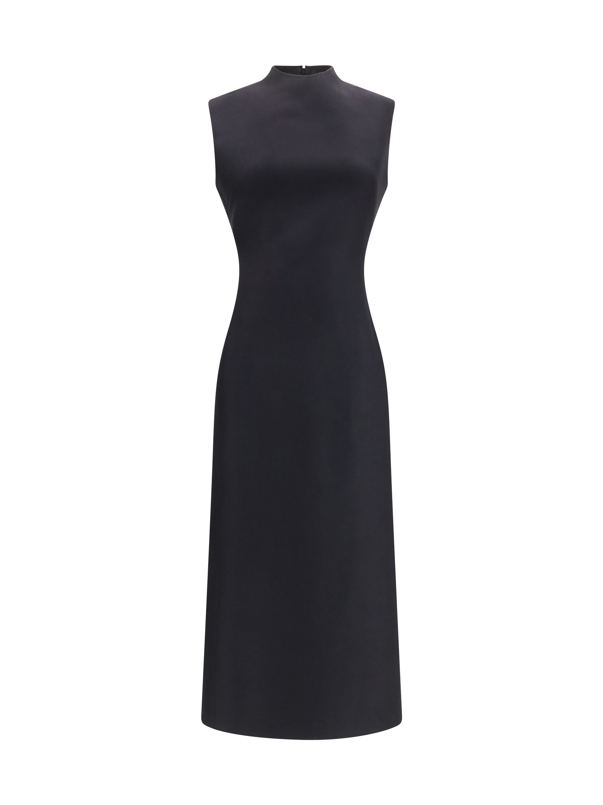 Maison Margiela Virgin Wool Sleeveless Midi Dress — Black