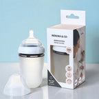 Pack Biberon Blanco flujo lento + Chupete Clásico Gris Nenina & Co