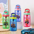 Personalizada Extreme Stunt Truck 16 oz Kid Botella de Agua con Pajita Inicial y Nombre Cumpleaños Vuelta al Cole Regalo para Niños Niñas